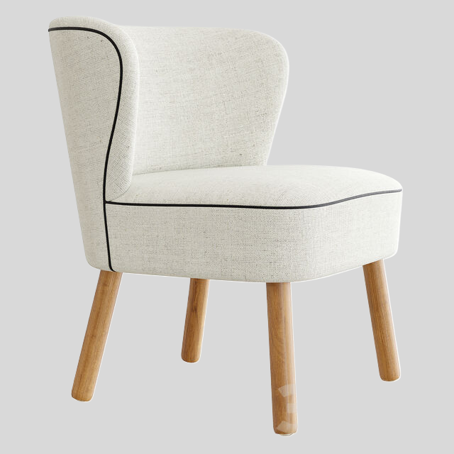 单人沙发3D模型下载-1