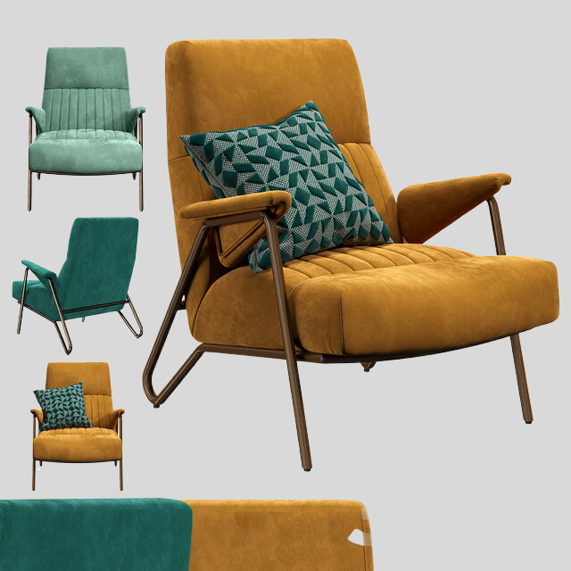 单人沙发3D模型下载-1