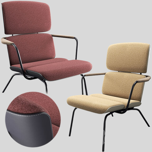 单人沙发3D模型下载-1