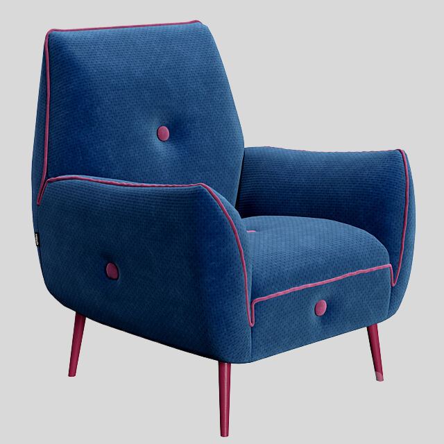 单人沙发3D模型下载-1