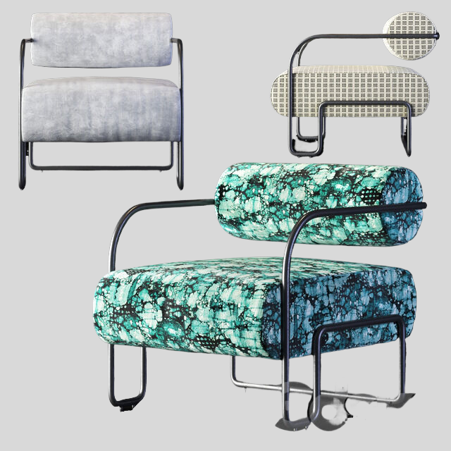 单人沙发3D模型下载-1