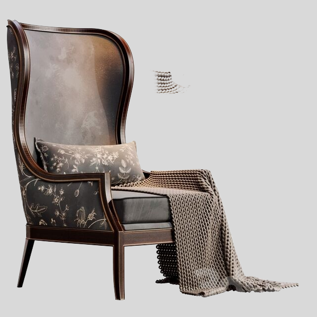 单人沙发3D模型下载-1