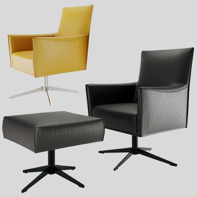 单人沙发3D模型下载-1