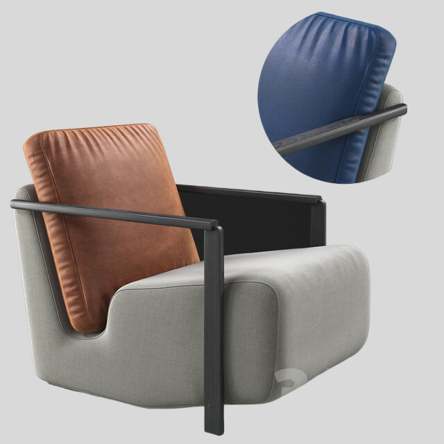 单人沙发3D模型下载-1