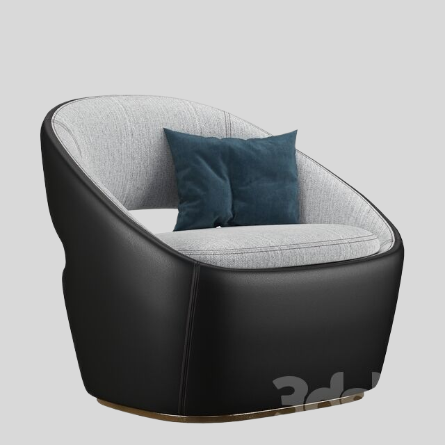 单人沙发3D模型下载-1