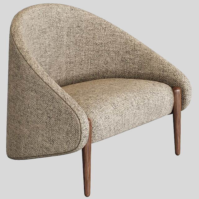 单人沙发3D模型下载-1