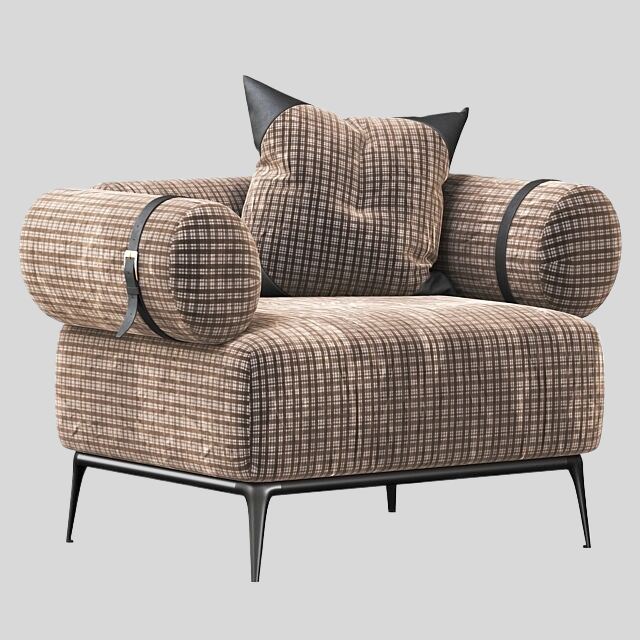 单人沙发3D模型下载-1