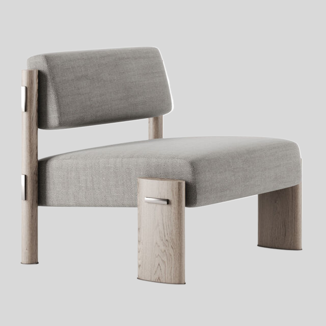 单人沙发3D模型下载-1