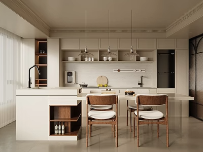 吧台_中岛台SU模型下载-1