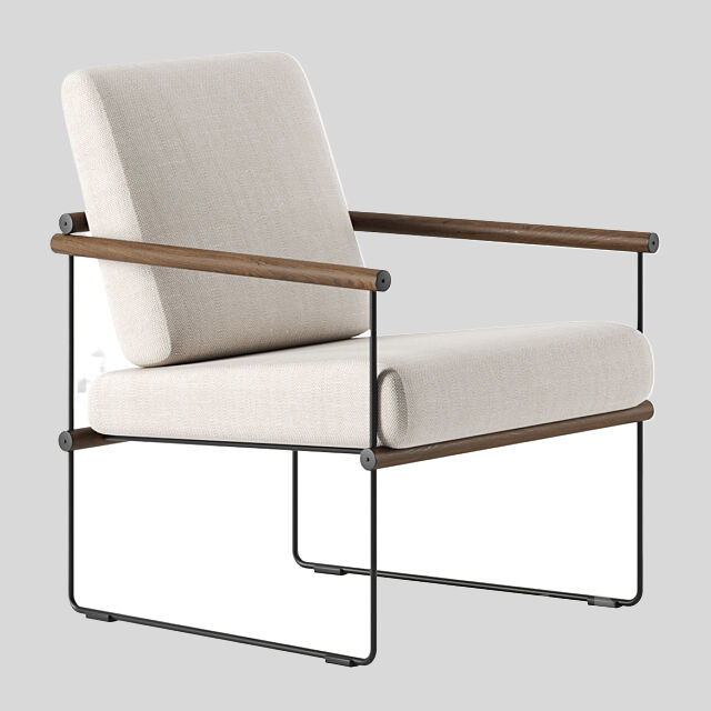 单人沙发3D模型下载-1