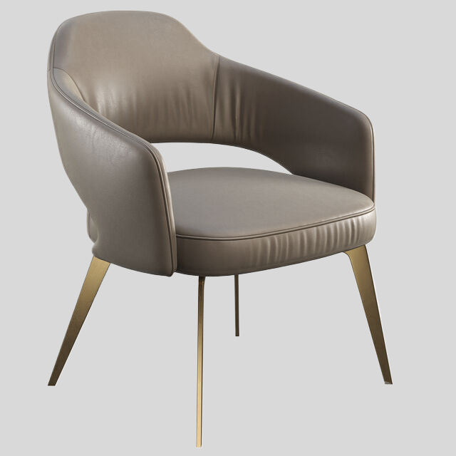 单人沙发3D模型下载-1