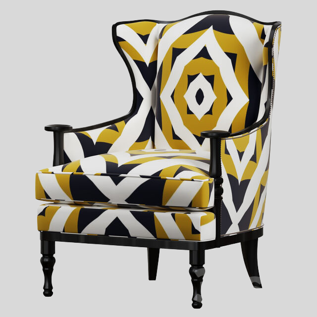 单人沙发3D模型下载-1