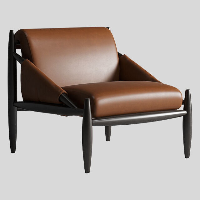 单人沙发3D模型下载-1