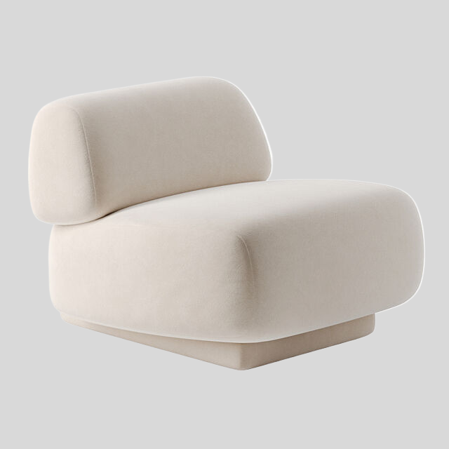 单人沙发3D模型下载-1