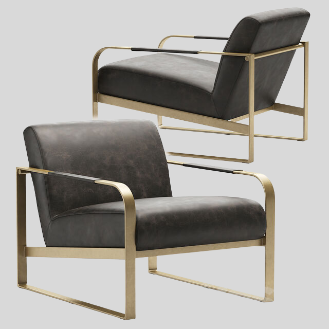 单人沙发3D模型下载-1