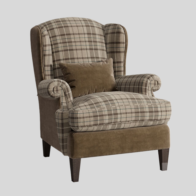 单人沙发3D模型下载-1