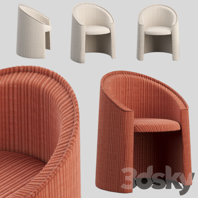 单人沙发3D模型下载-1