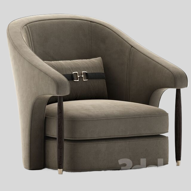 单人沙发3D模型下载-1