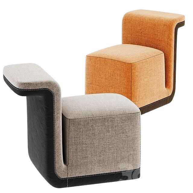 单人沙发3D模型下载-1