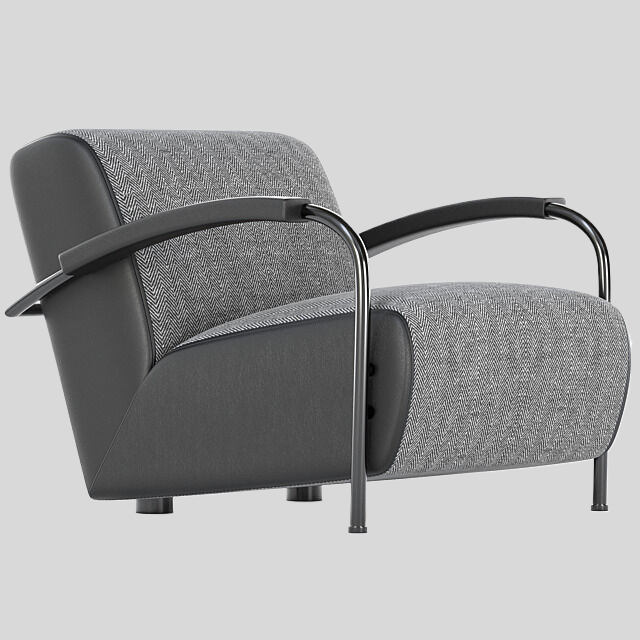 单人沙发3D模型下载-1