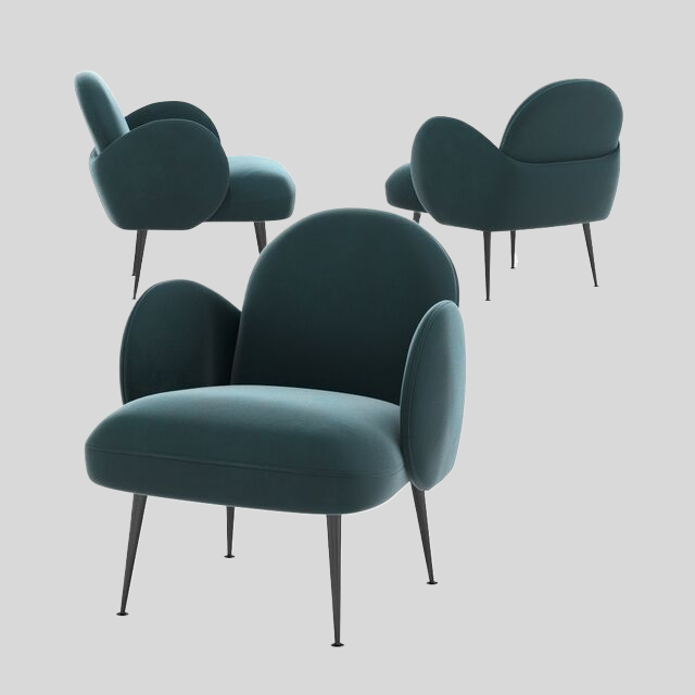 单人沙发3D模型下载-1