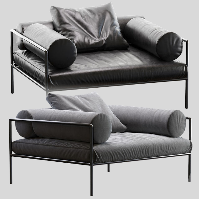 单人沙发3D模型下载-1