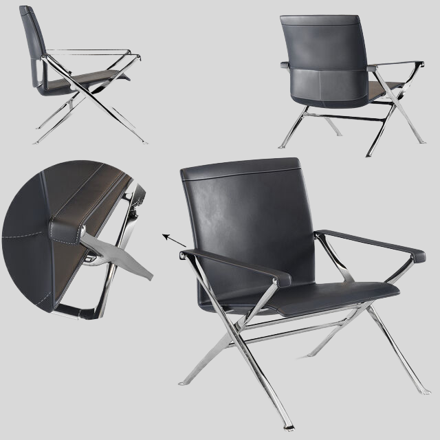 单人沙发3D模型下载-1