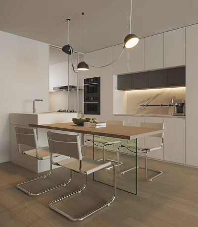 吧台_中岛台SU模型下载-1