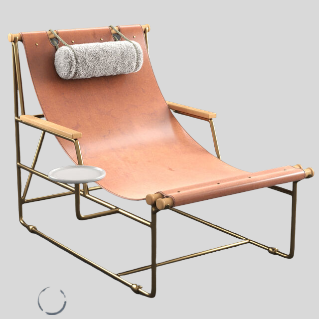 单人沙发3D模型下载-1