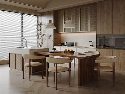 吧台_中岛台SU模型下载-1