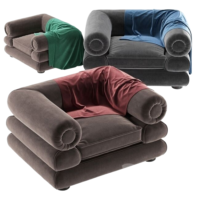 单人沙发3D模型下载-1