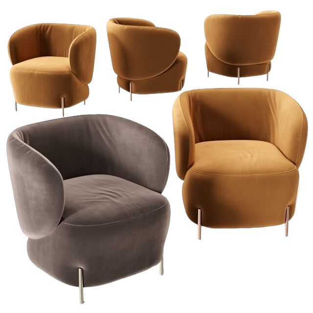 单人沙发3D模型下载-1