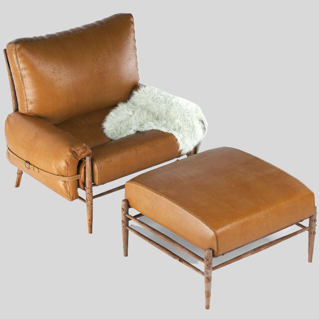 单人沙发3D模型下载-1