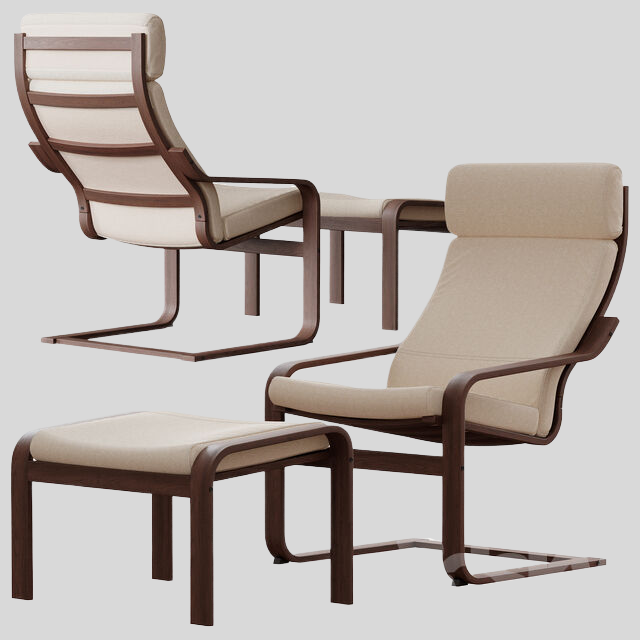 单人沙发3D模型下载-1