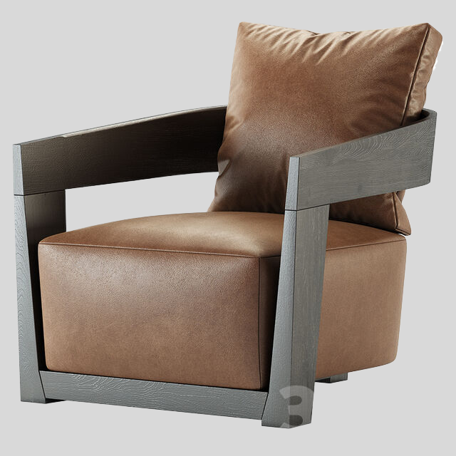 单人沙发3D模型下载-1