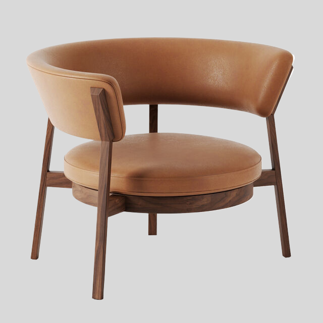 单人沙发3D模型下载-1