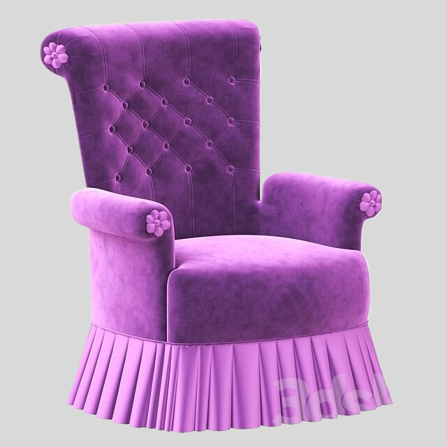 单人沙发3D模型下载-1