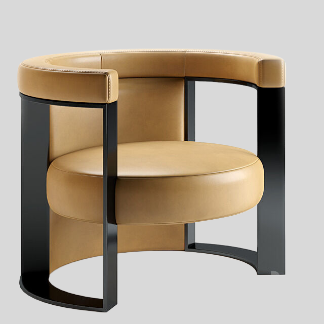 单人沙发3D模型下载-1