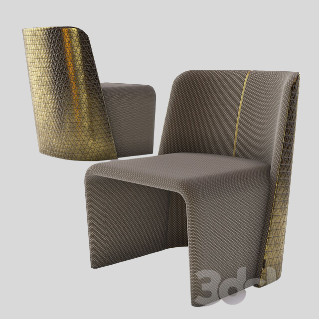 单人沙发3D模型下载-1