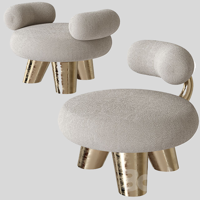 单人沙发3D模型下载-1