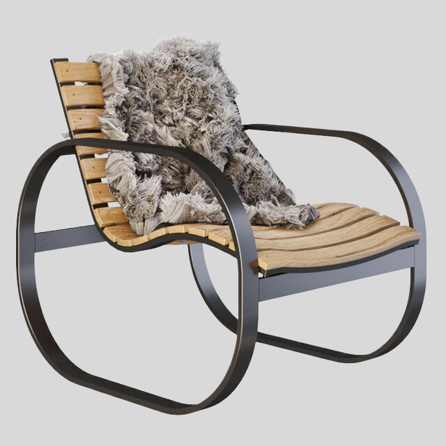 单人沙发3D模型下载-1