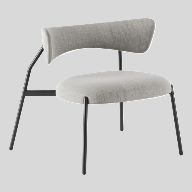 单人沙发3D模型下载-1