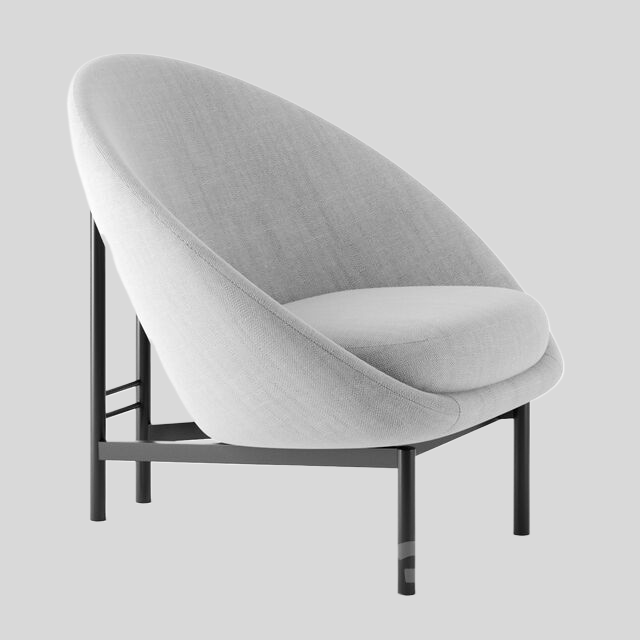 单人沙发3D模型下载-1