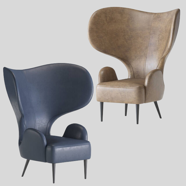 单人沙发3D模型下载-1