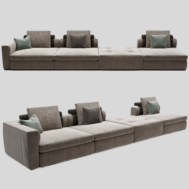 多人沙发3D模型下载-1