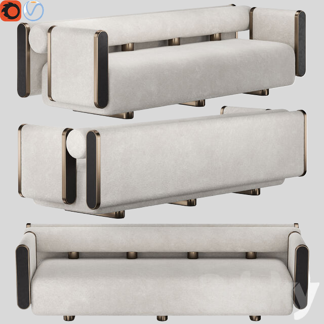 多人沙发3D模型下载-1