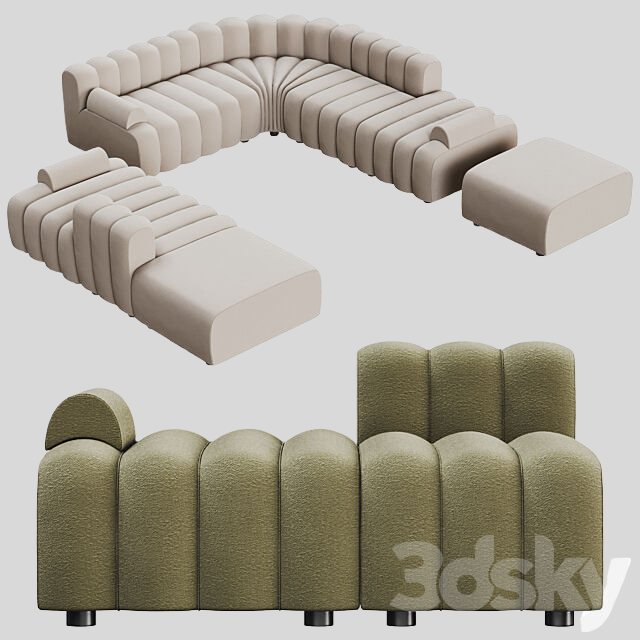 多人沙发3D模型下载-1