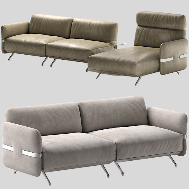 多人沙发3D模型下载-1