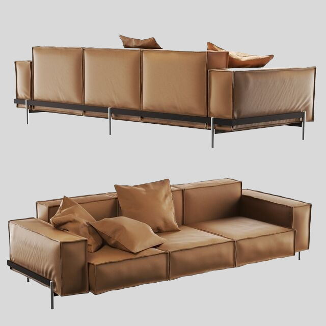 多人沙发3D模型下载-1