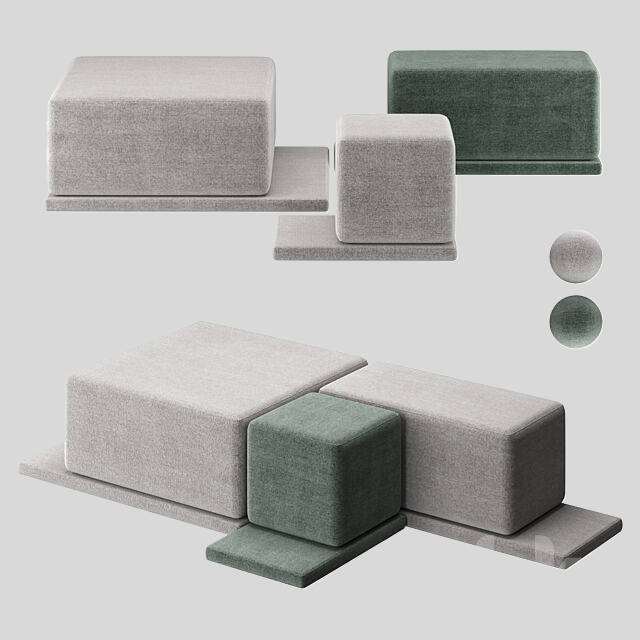 多人沙发3D模型下载-1